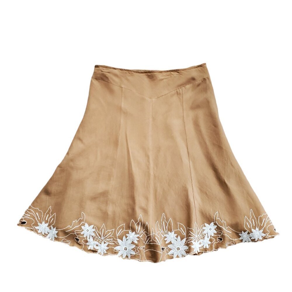 SHERRY TAYLOR EMBROIDERED A-LINE SKIRT 2X